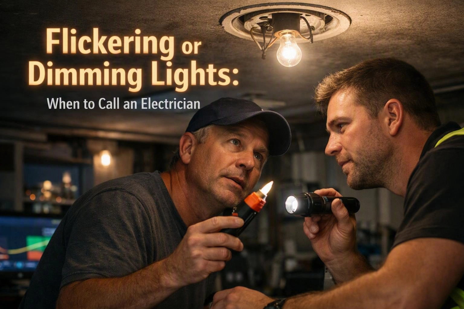 Flickering or Dimming Lights: When to Call an Electrician — Hot, Loose, or Discolored Outlets: What the Warning Signs Mean