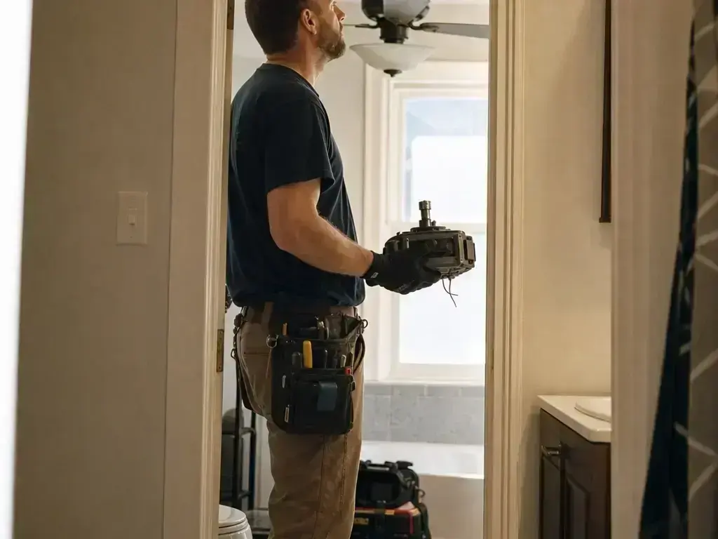 Bathroom Fan Installation services photo 5 by Electrician Cincinnati OH