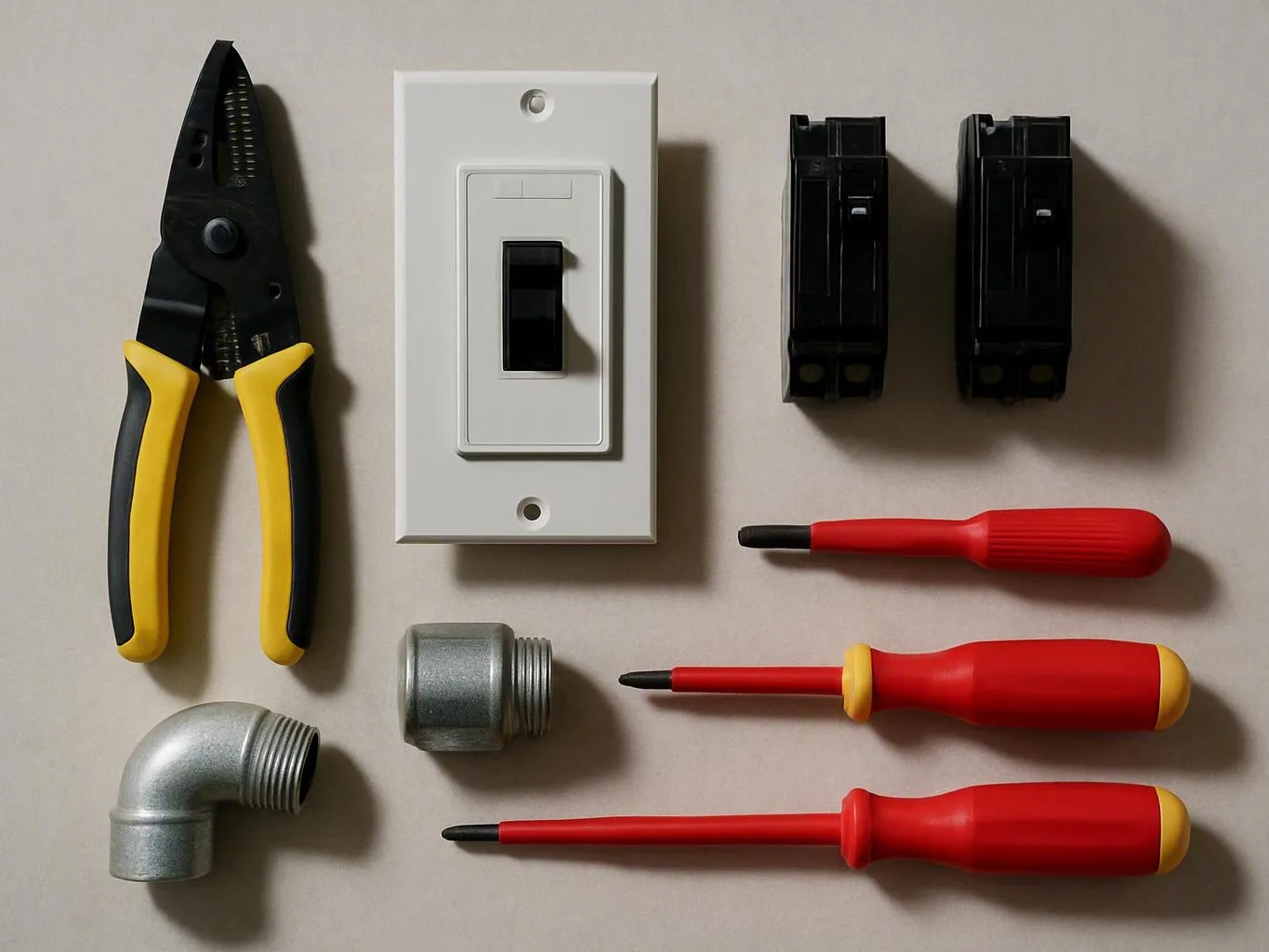 Electrician installing a GFCI outlet outdoors