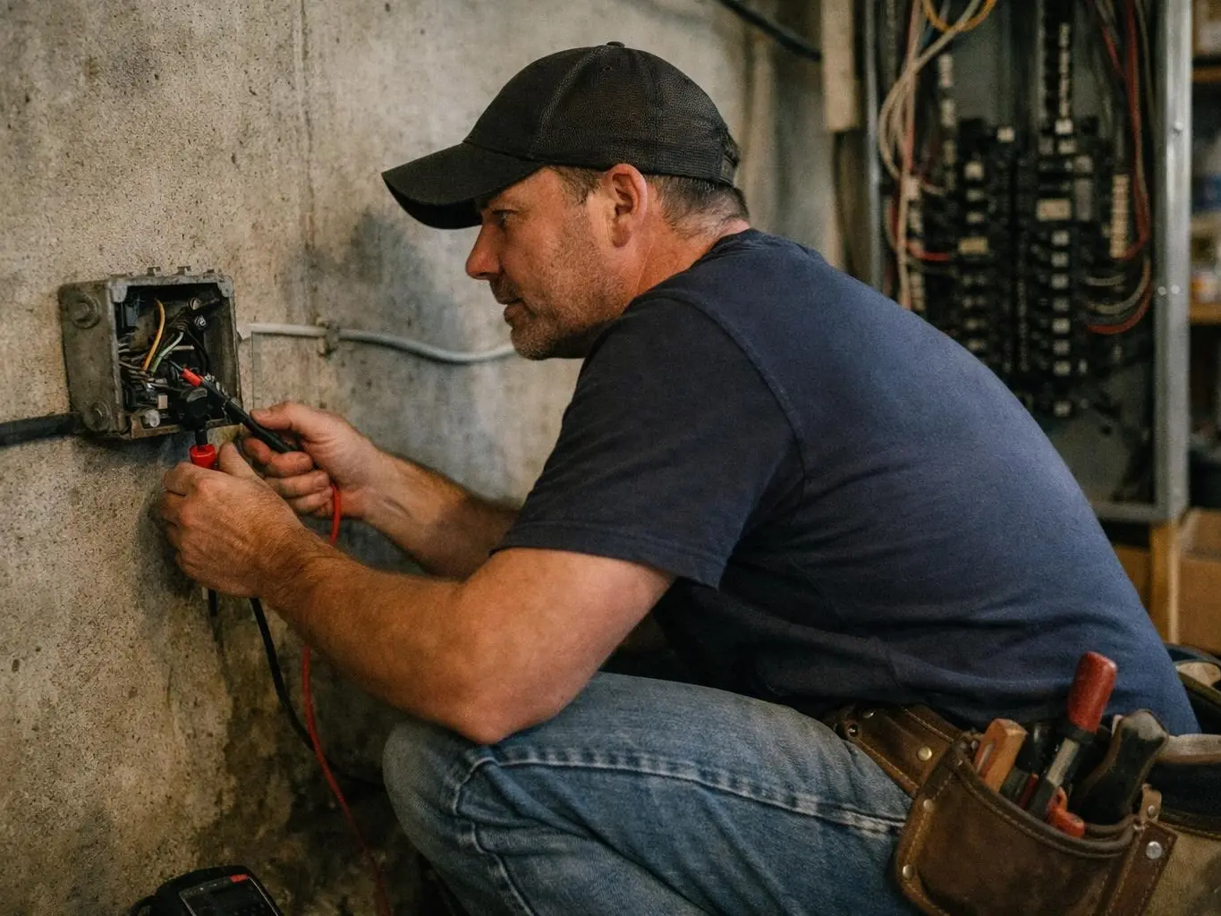 Generator inlet and transfer switch setup